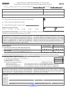 Form 120ext - Arizona Application For Automatic Extension Of Time To File Corporation, Partnership, And Exempt Organization Returns - 2013