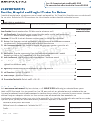 Worksheet C - Minnesota Provider, Hospital And Surgical Center Tax Return - 2014