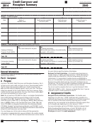 Form 3540 - California Credit Carryover And Recapture Summary - 2014
