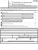 Form Cg-80 - Application For Registration As A Chain Store