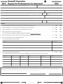 Form 3502 - California Nonprofit Corporation Request For Pre-dissolution Tax Abatement - 2015