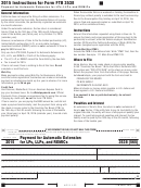 Form 3538 (565) - California Payment For Automatic Extension For Lps, Llps, And Remics - 2015