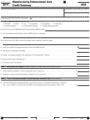 Form 3808 - California Manufacturing Enhancement Area Credit Summary - 2015