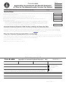 Form M-4868 - Application For Automatic Six-month Extension Of Time To File Massachusetts Income Tax Return - 2012