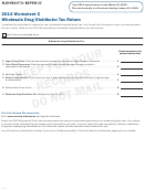 Worksheet C - Minnesota Wholesale Drug Distributor Tax Return - 2014