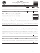 Form M-8453 - Individual Income Tax Declaration For Electronic Filing - 2012