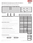Form Mi-1040x-12 - Michigan Amended Income Tax Return - 2012