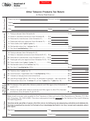 Form Otp 2 - Other Tobacco Products Tax Return