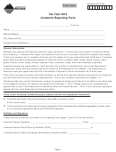 Livestock Reporting Form - Montana Department Of Revenue - 2014