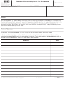 Form 8893 - Election Of Partnership Level Tax Treatment