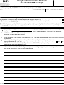 Fillable Form 8833 - Treaty-Based Return Position Disclosure Under Section 6114 Or 7701(B) Printable pdf