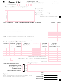 Form 43-1 - Wyoming Sales Tax Return For Occasional Vendors
