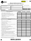 Amd Worksheet - Montana Individual Income Tax Amended Return Reconciliation Worksheet