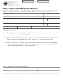 Form Ftb 2058 Pc - Temporary Exemption/suspension Request