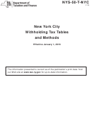 New York City Withholding Tax Tables And Methods - 2016 Printable pdf