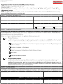 Form 471 - Application For Deferment Of Summer Taxes