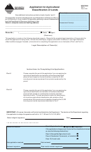 Form Ab-3 - Application For Agricultural Classification Of Lands Printable pdf