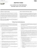 Form 41a765(I) - 2013 Kentucky Partnership Income And Llet Return - 2013 Printable pdf