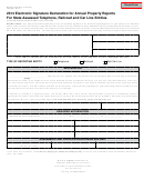 Form 4435 - 2014 Electronic Signature Declaration For Annual Property Reports For State Assessed Telephone, Railroad And Car Line Entities