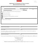 Form Dte 58 - Application For Extension Of Time To Collect Manufactured Home Taxes
