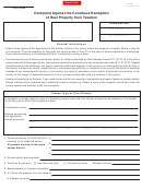 Fillable Form Dte 23b - Complaint Against The Continued Exemption Of Real Property From Taxation Printable pdf