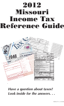 Missouri Income Tax Reference Guide - 2012 Printable pdf