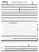 Fillable Form 4506-T - Request For Transcript Of Tax Return Printable pdf