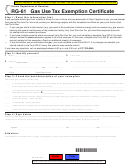 Form Rg-61 - Gas Use Tax Exemption Certificate
