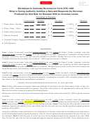 Form Dte 140r-w3 - Worksheet To Calculate Revenue For Form Dte 140r