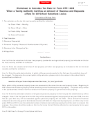 Form Dte 140m-w5 - Worksheet To Calculate Tax Rate For Form Dte 140m