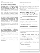 Form 868 - Notice Of Public Hearing On Increasing Property Taxes