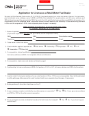 Form Mf 203 - Application For License As A Retail Motor Fuel Dealer
