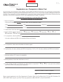 Form Mf 207 - Registration As A Transporter Of Motor Fuel
