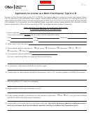 Form Mf 204 - Application For License As A Motor Fuel Exporter Type A Or B