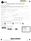 Form Fbla - Montana Foreign Brewer Or Beer Importer License