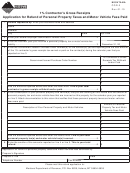 Form Cgr-3 - 1% Contractor's Gross Receipts Application For Refund Of Personal Property Taxes And Motor Vehicle Fees Paid
