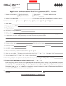 Form Ohif 1 - Application For International Fuel Tax Agreement (ifta) License