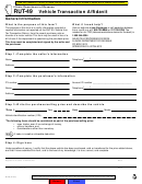 Form Rut-49 - Vehicle Transaction Affidavit