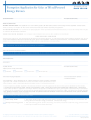 Form 50-123 - Exemption Application For Solar Or Wind-powered Energy Devices