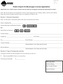 Form Airport - Public Airport All-Beverages License Application Printable pdf