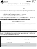 Form Ab-8 - Application For Separate Assessment Of Undivided Interest In Mining Claim Property