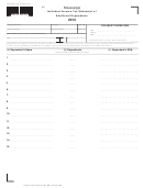 Form 80-491-12-8-1-000 - Mississippi Individual Income Tax Statement Of Additional Dependents - 2012