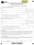 Montana Form Pt-stm - Second-tier Pass-through Entity Owner Statement And Waiver Request - 2012