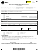 Fillable Montana Form Pt-Agr - Pass-Through Entity Owner Tax Agreement Printable pdf