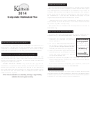 Form K-120es - Kansas Corporate Estimated Income Tax Voucher - 2014