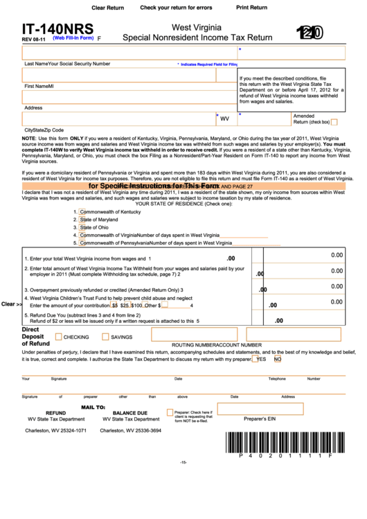 Fillable And Printable West Virginia Tax Forms Printable Forms Free Online