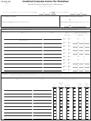 Form Cd-405 Cw - Combined Corporate Income Tax Worksheet