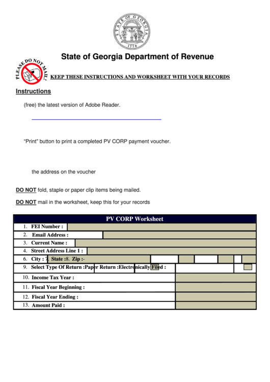 Form Pv Corp - Corporate Payment Voucher Printable pdf