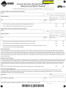 Fillable Montana Form Pt-Stm - Second-Tier Pass-Through Entity Owner Statement And Waiver Request Printable pdf