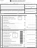 Form Cd-401s - S Corporation Tax Return - 2013